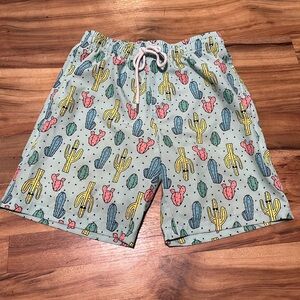 Kids Lucowee Cactus Print Swim Trunks Sz L